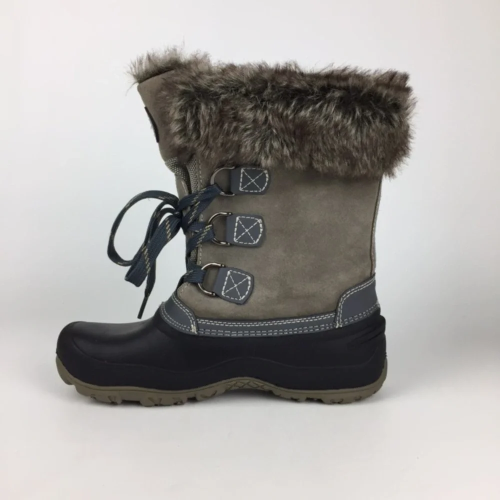 Khombu The Slope Waterproof Gray Winter Snow Boots 7
